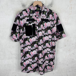 Givenchy Floral Print SS Military Patch Shirt