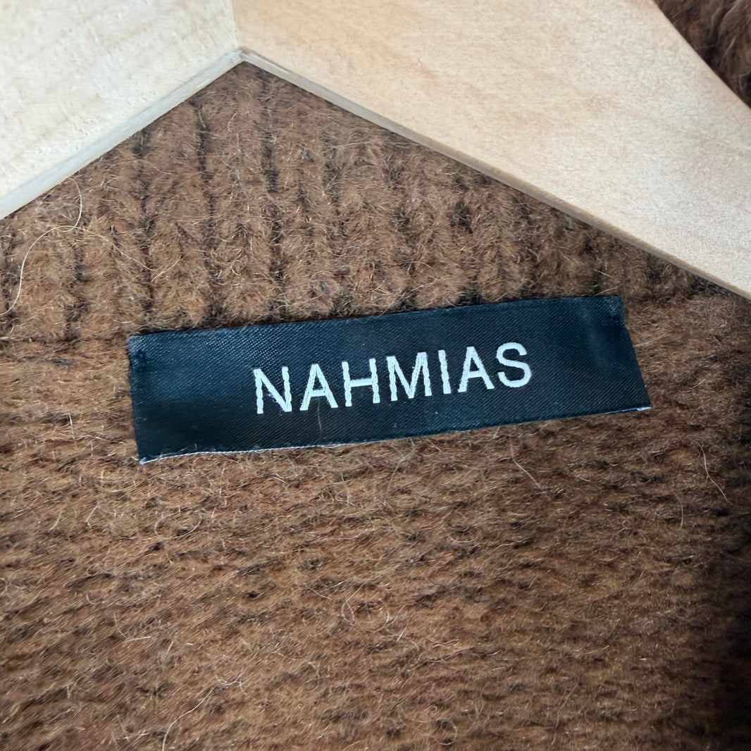 Nahmias Brown Knit Trucker Jacket