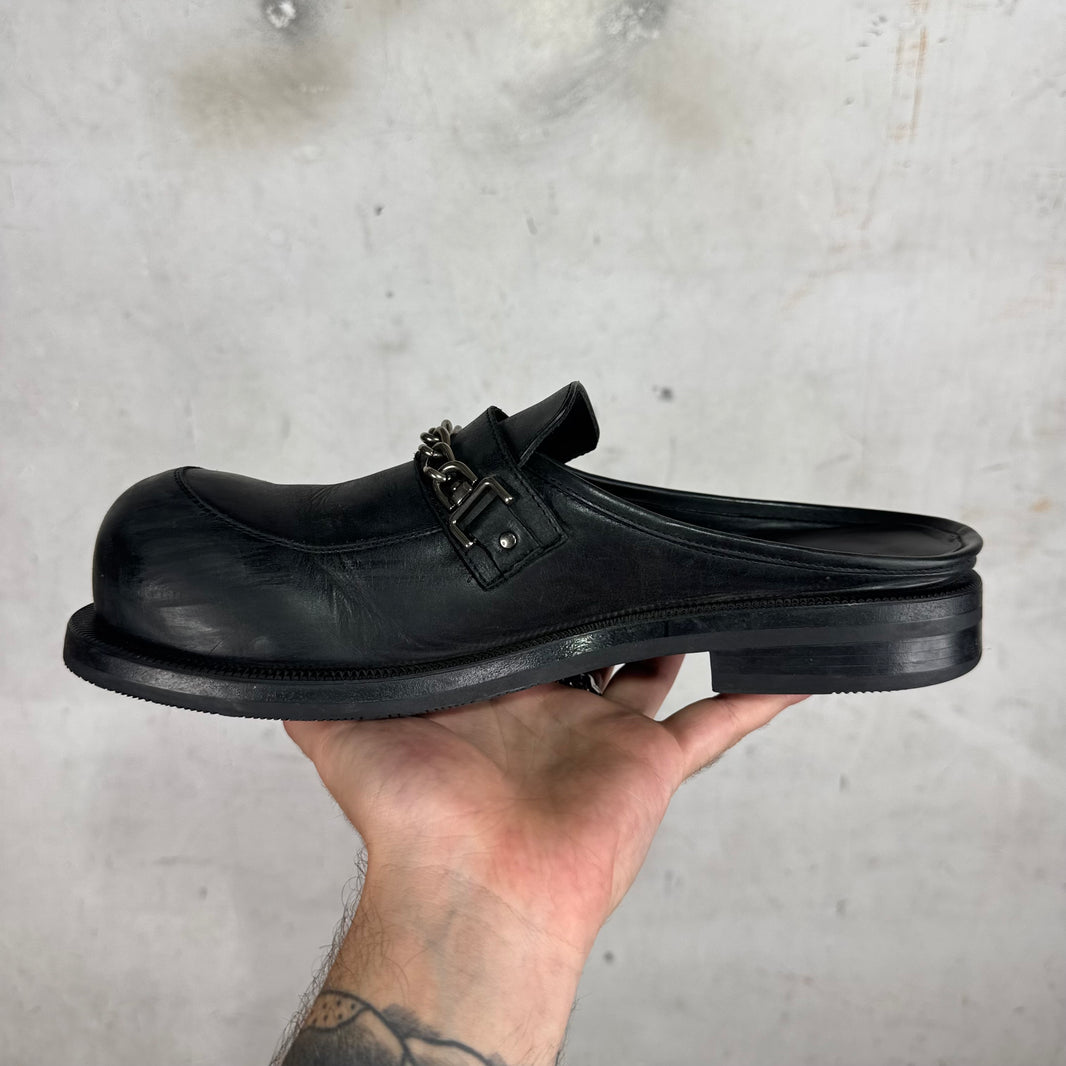 Martine Rose Bulb Toe Chain Loafer Mules