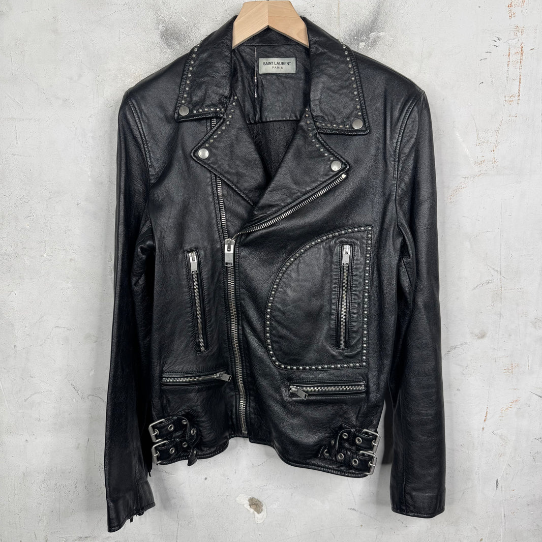 Saint Laurent Fringe Leather Perfecto Jacket