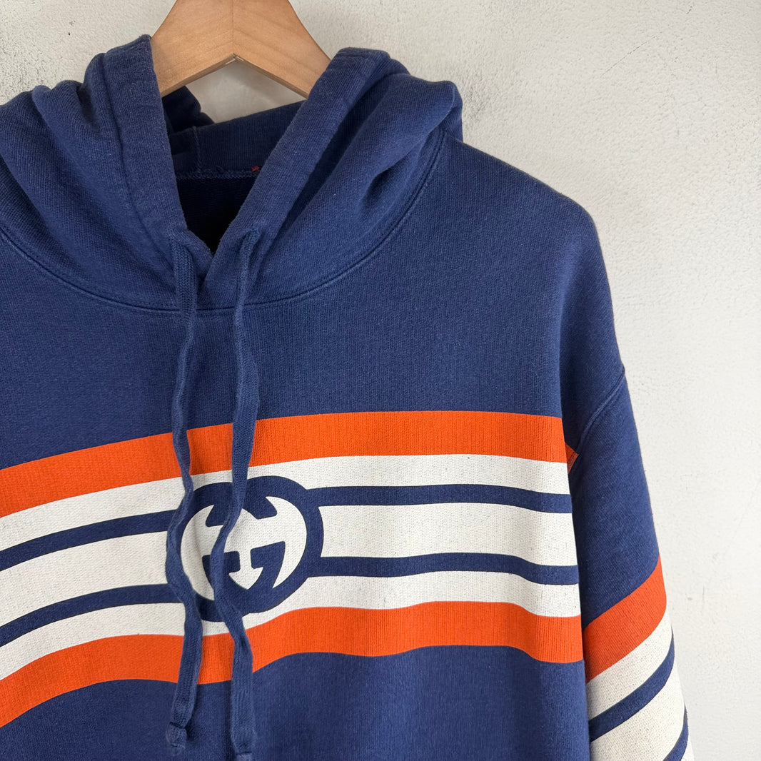 Gucci Blue GG Stripe Hoodie