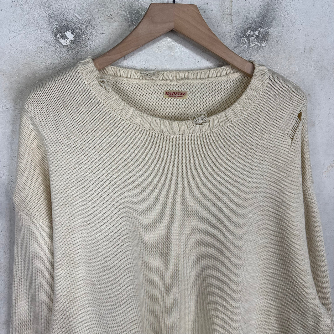 Kapital Smiley Elbow Knit Sweater