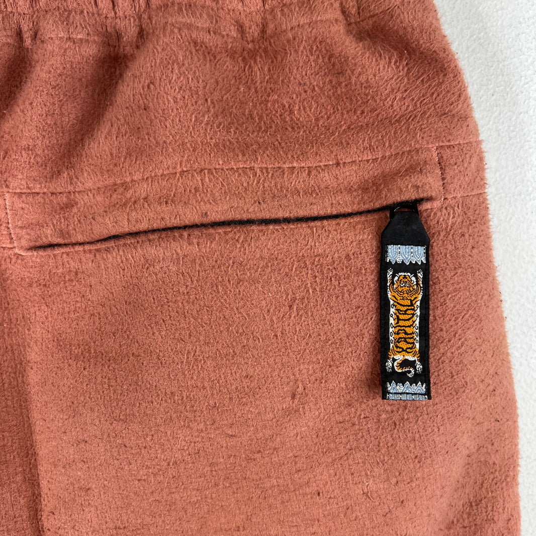 Kapital Red Fleece Drawstring Pants