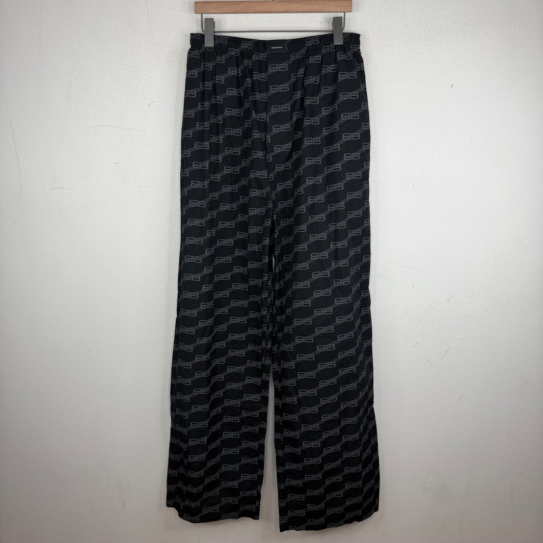 Balenciaga Monogram Nylon Baggy Lounge Pants