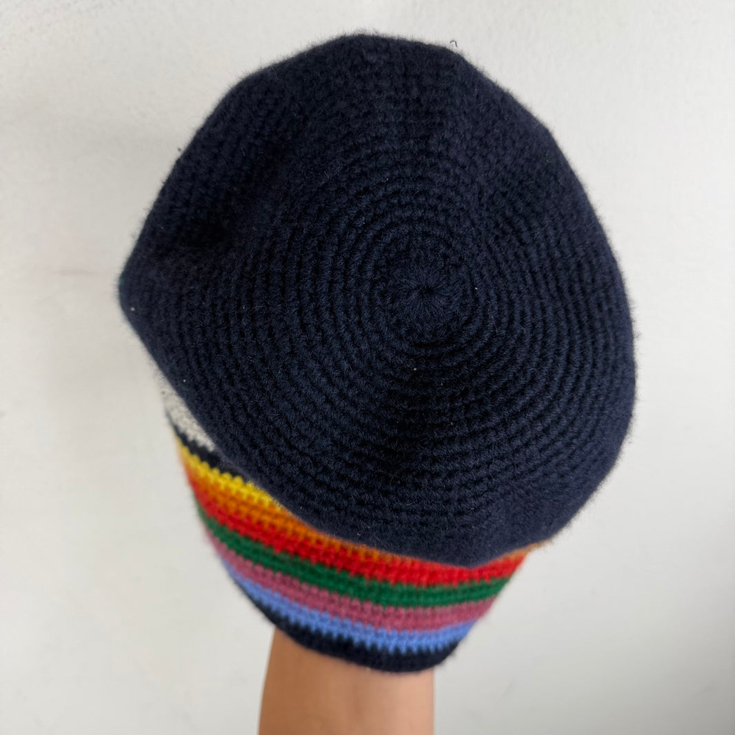 Elder Statesman Rainbow Knit Bucket Hat