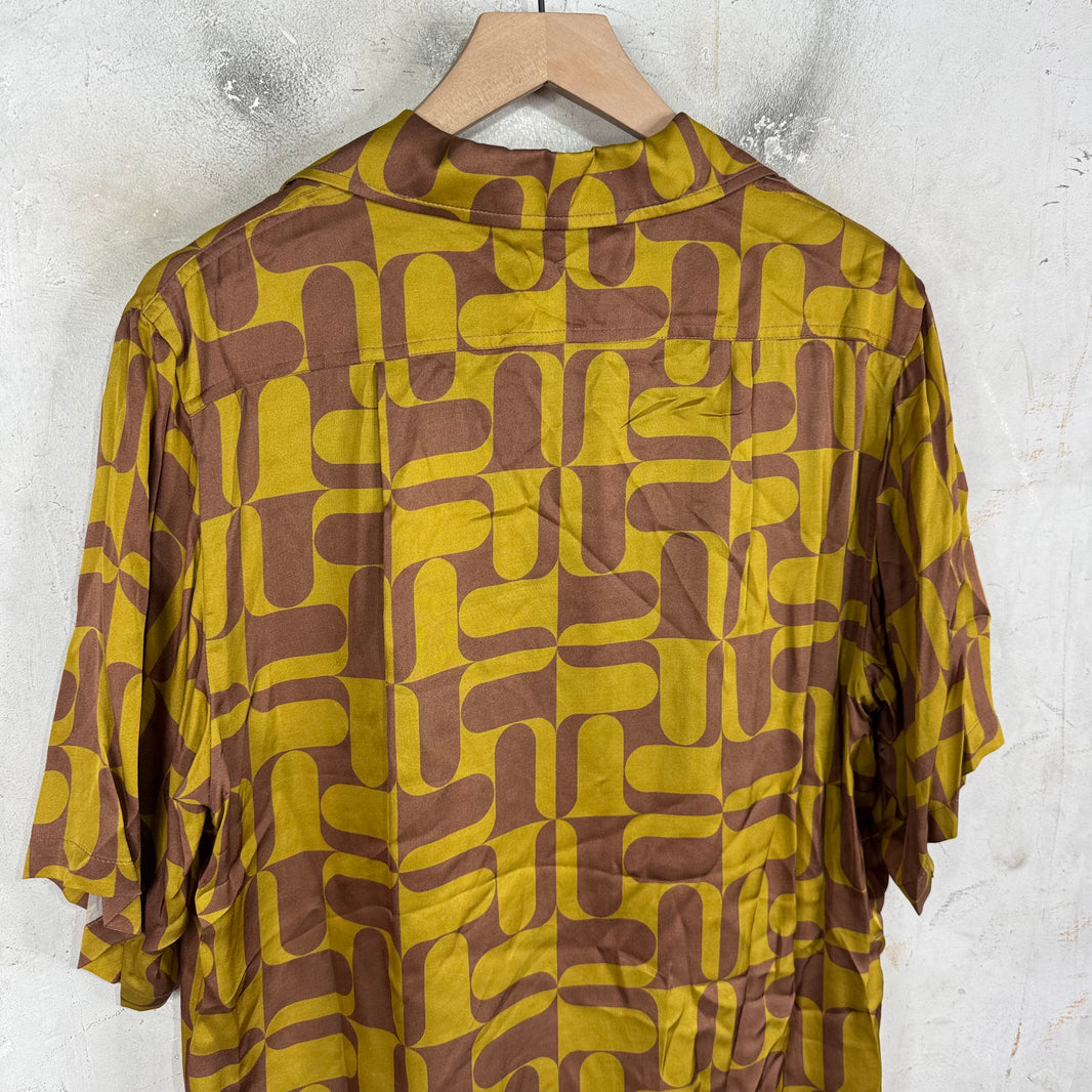 Wales Bonner Brown/Yellow Patterned Shirt