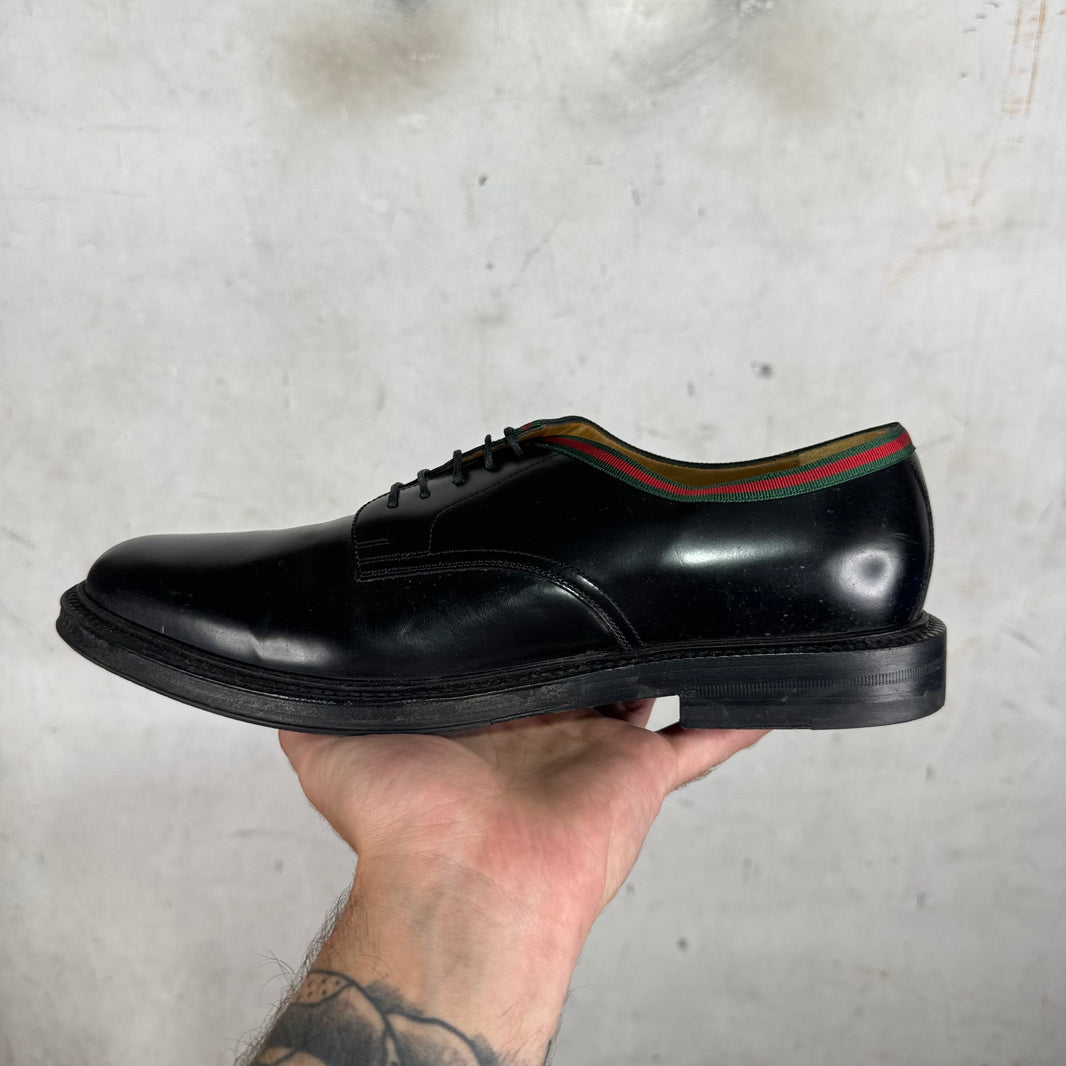 Gucci Striped Cuff Derbys