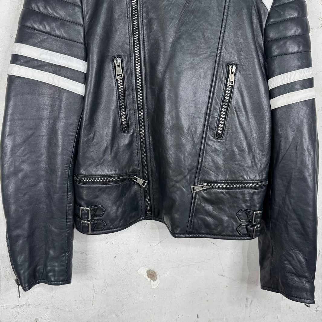 Ralph Lauren Lambskin Quilted Moto Jacket