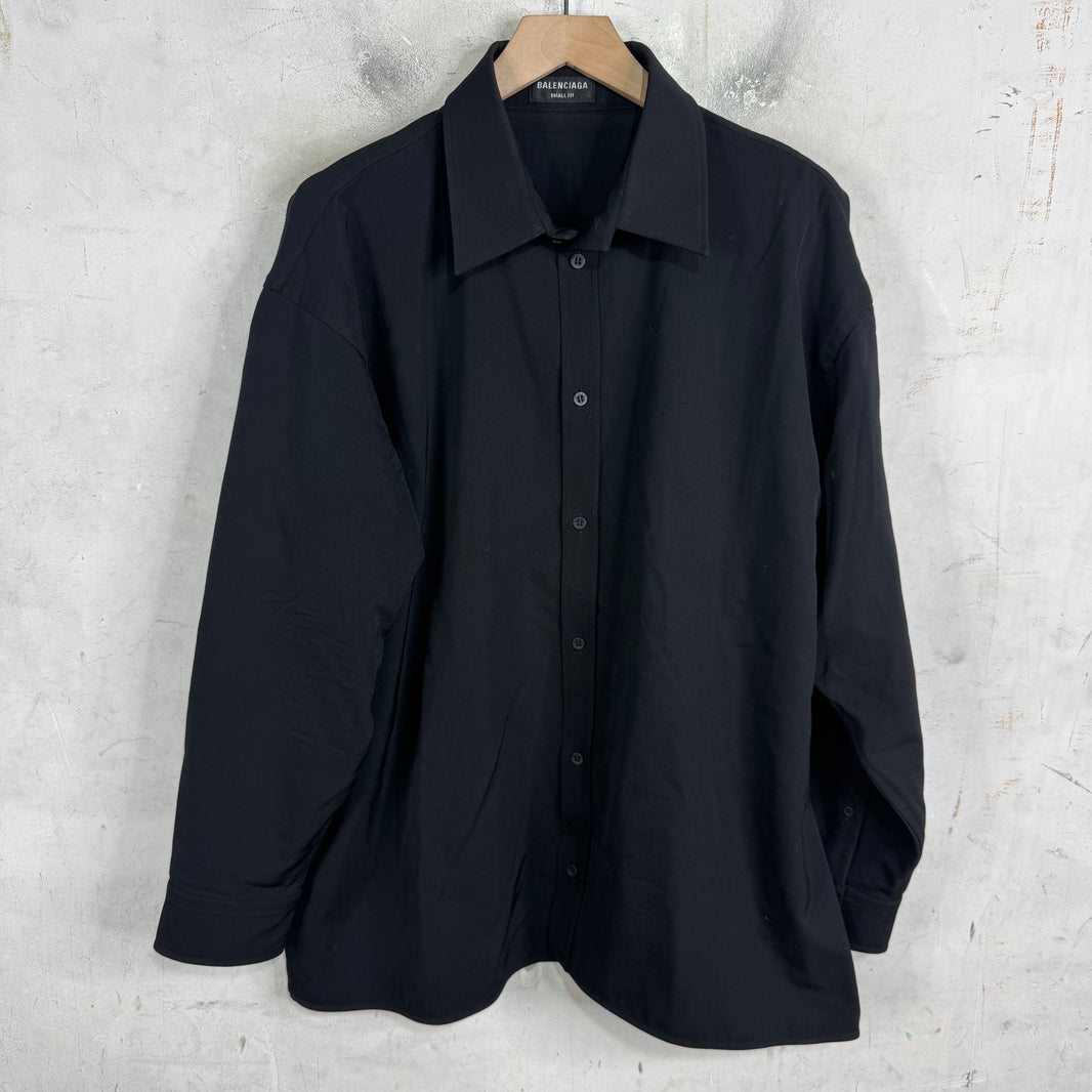 Balenciaga Small Fit Wool L/S Shirt