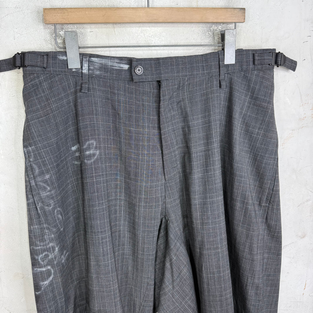 Balenciaga Grafitti Tartan Trousers