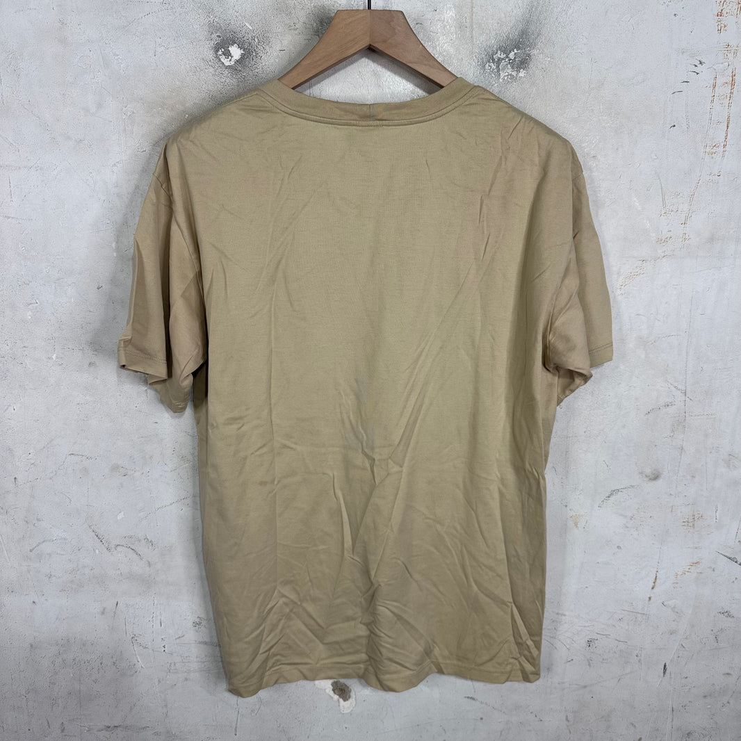 Celine Beige Logo T-Shirt