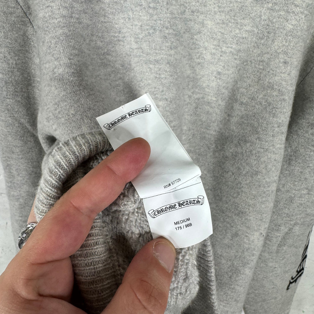 Chrome Hearts Cashmere Script Embroidered Crewneck