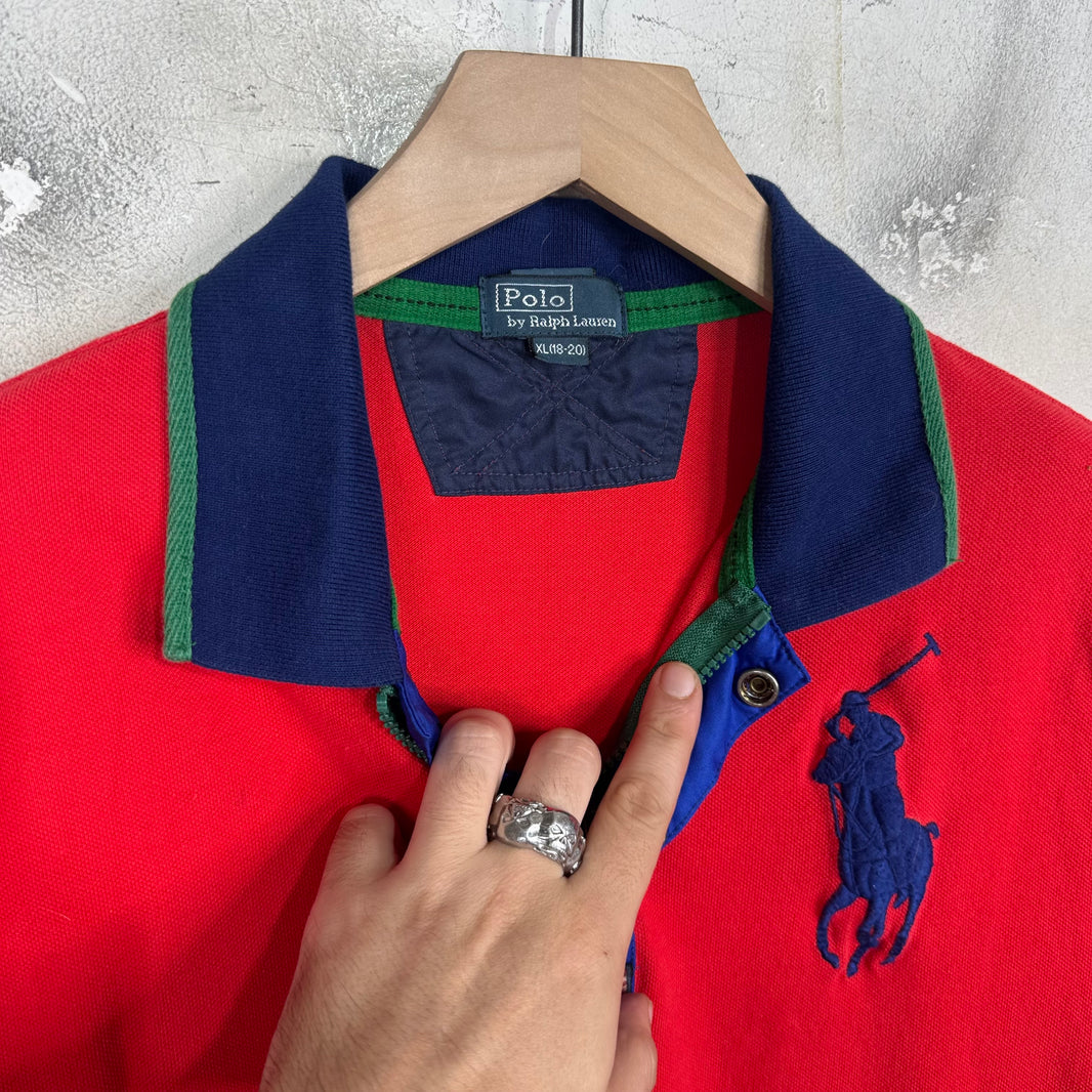Ralph Lauren Big Pony Flag Zip Polo