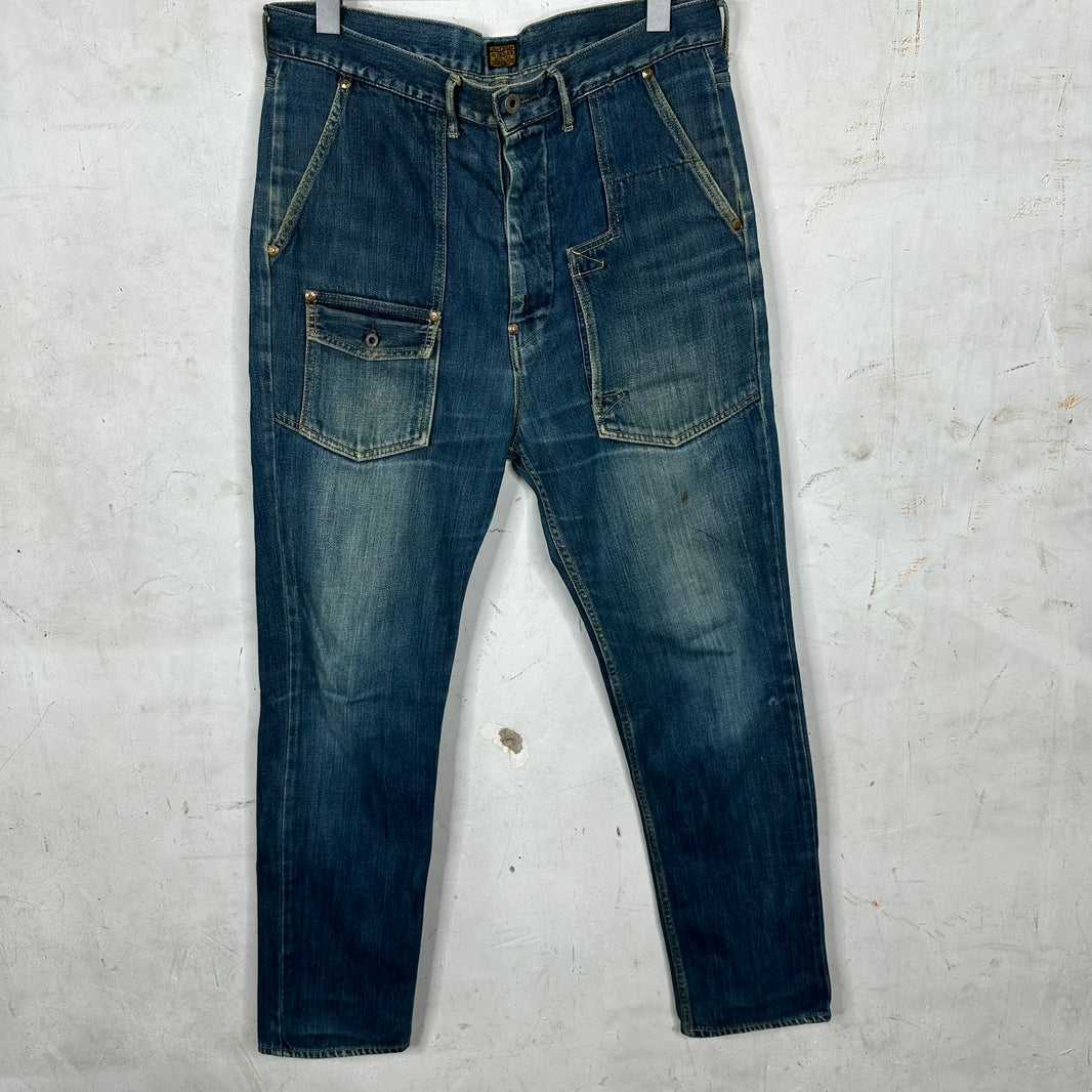 Kapital Pocketed Tapered Carpenter Jeans