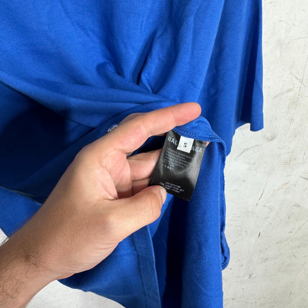 Balenciaga Blue Back Logo T-Shirt