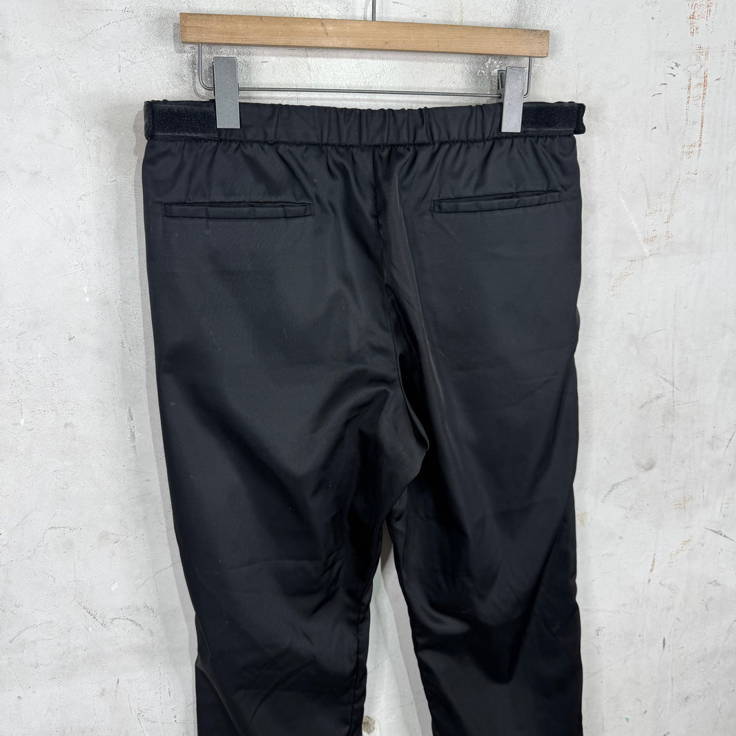 Prada Gabardine Nylon Ankle Strap Pants