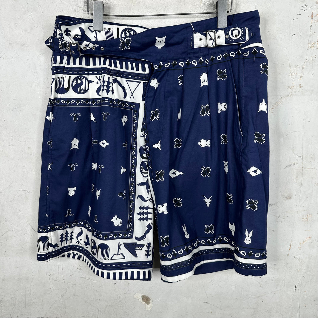 Margiela Belted Bandana Shorts