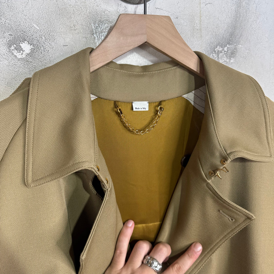 Gucci Heavy Gold Hardware Long Trench Coat