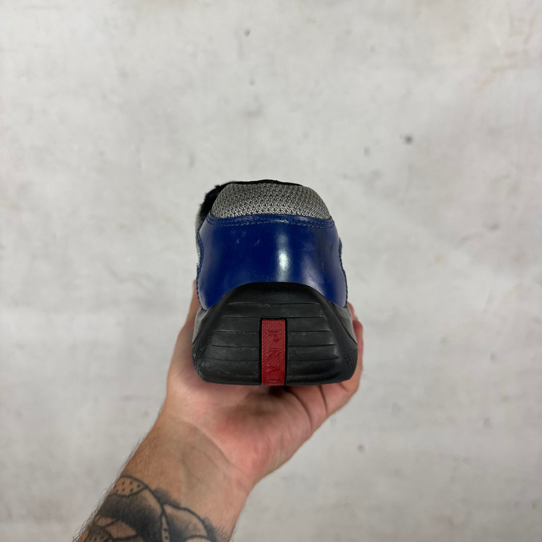 Prada Blue Leather Embossed America Cups