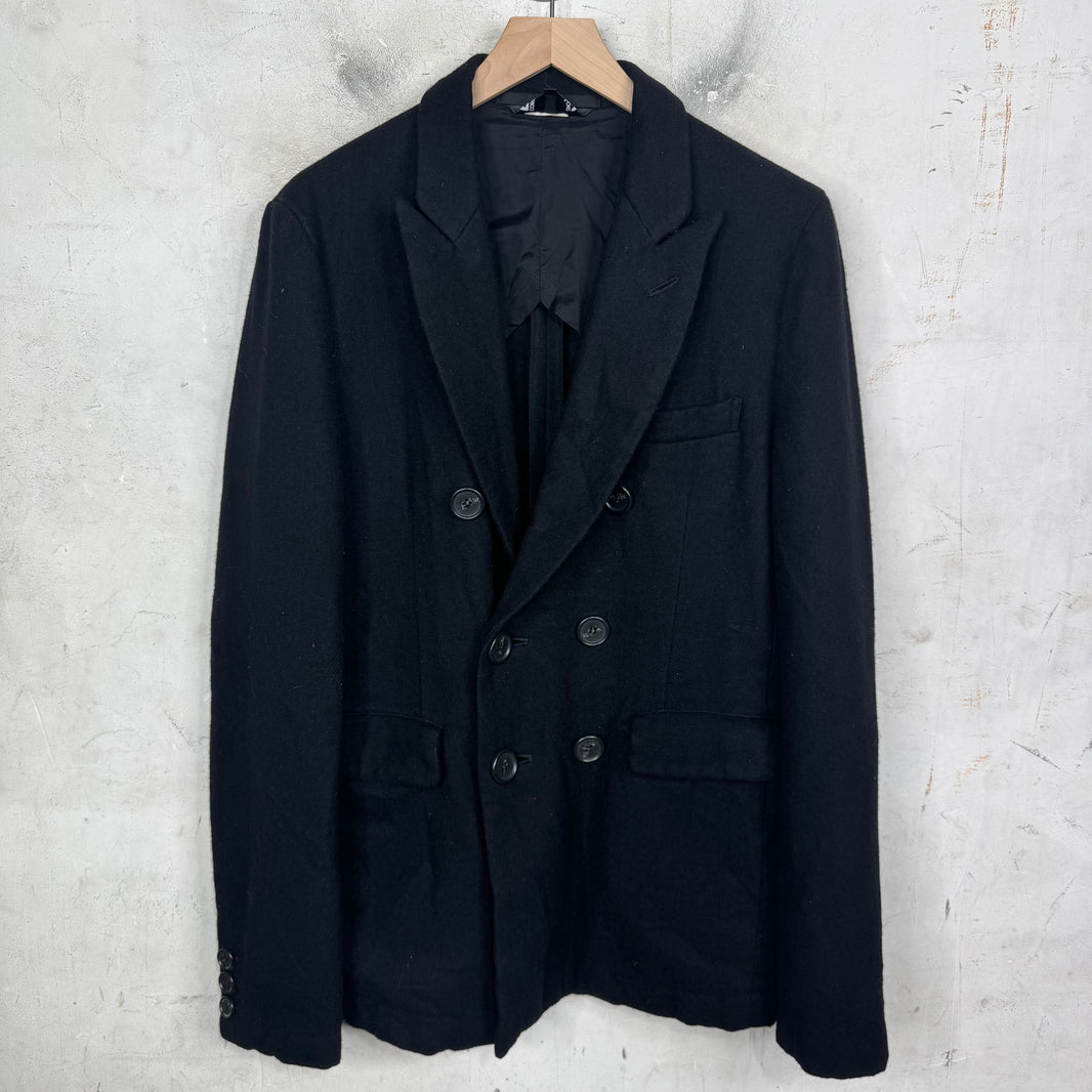 CDG Black Double Breasted Wool Jacket