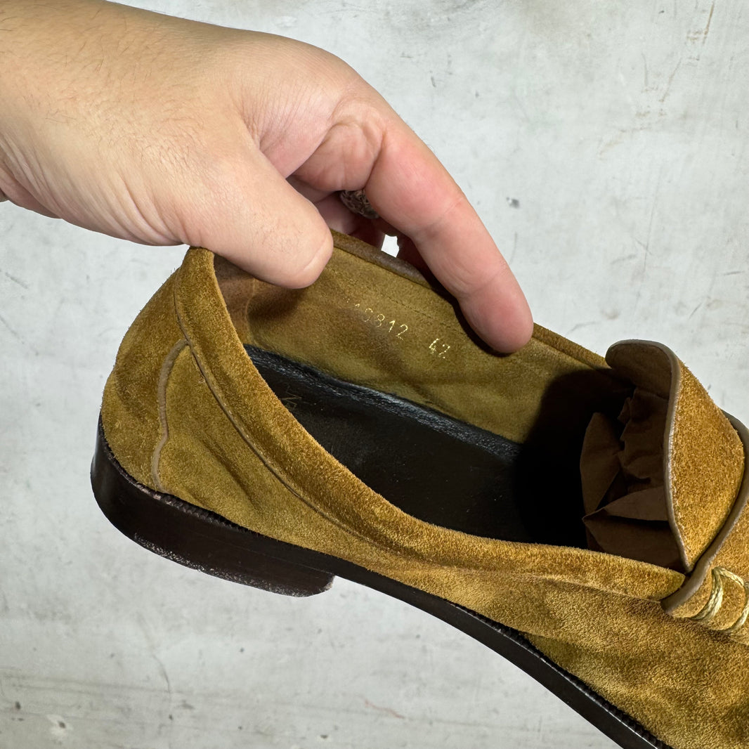 Saint Laurent Brown Le Suede Loafers