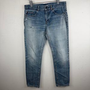Saint Laurent Light Washed Repaired D02 Jeans