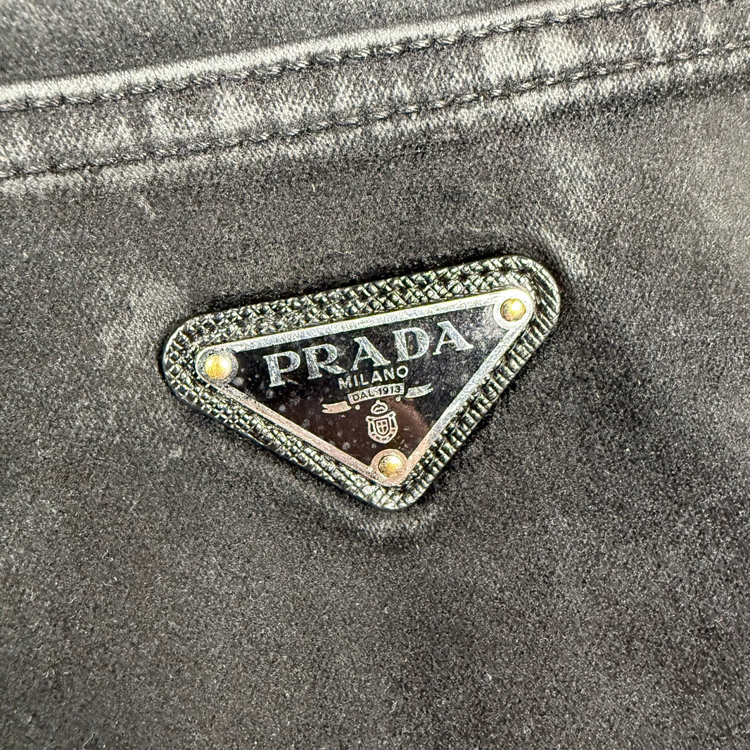 Prada Velvet Plaqued Jeans