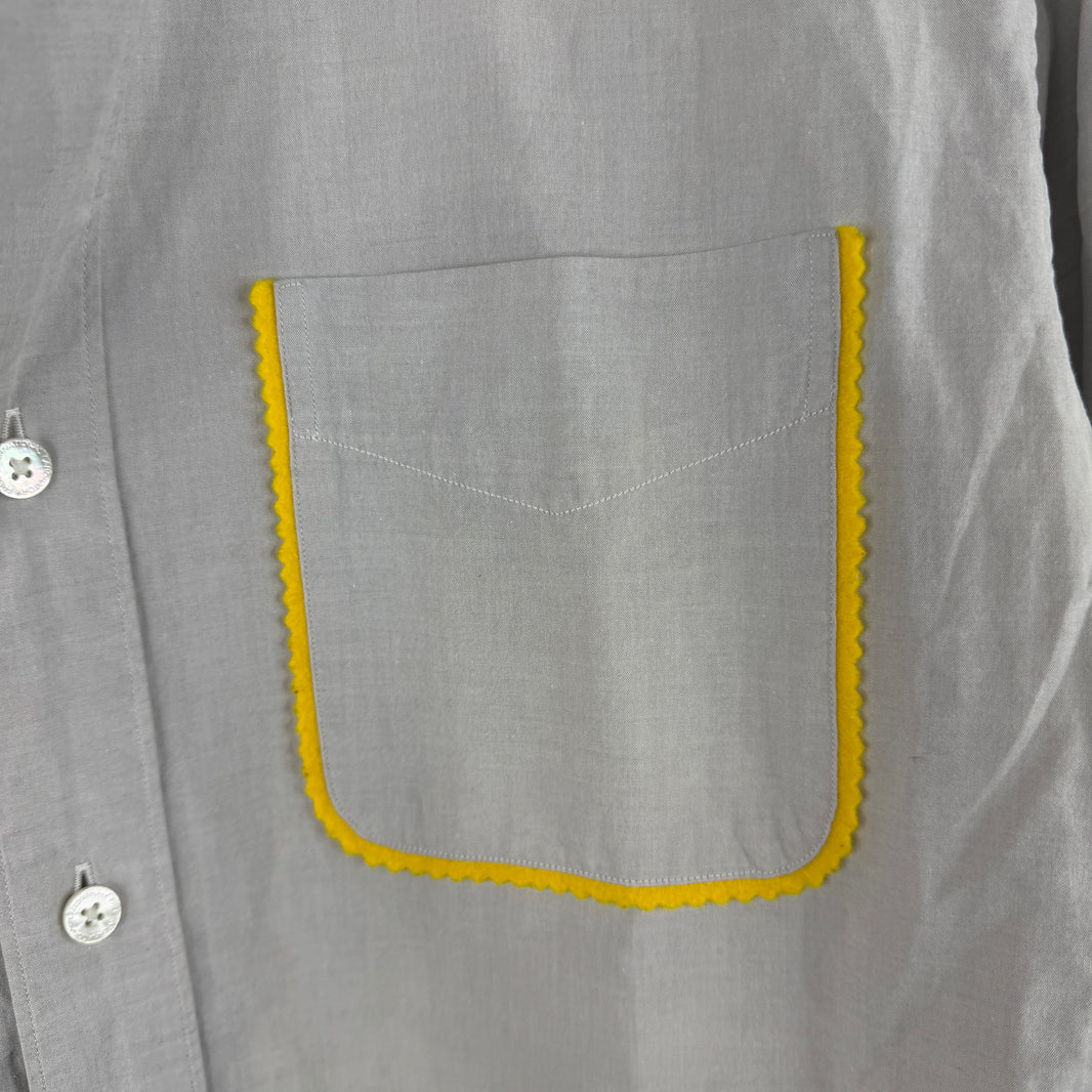 Visvim Gray Felt Detail Button Up Shirt