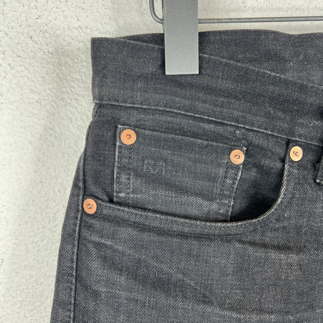 RRL Black Slim Fit Denim Jeans