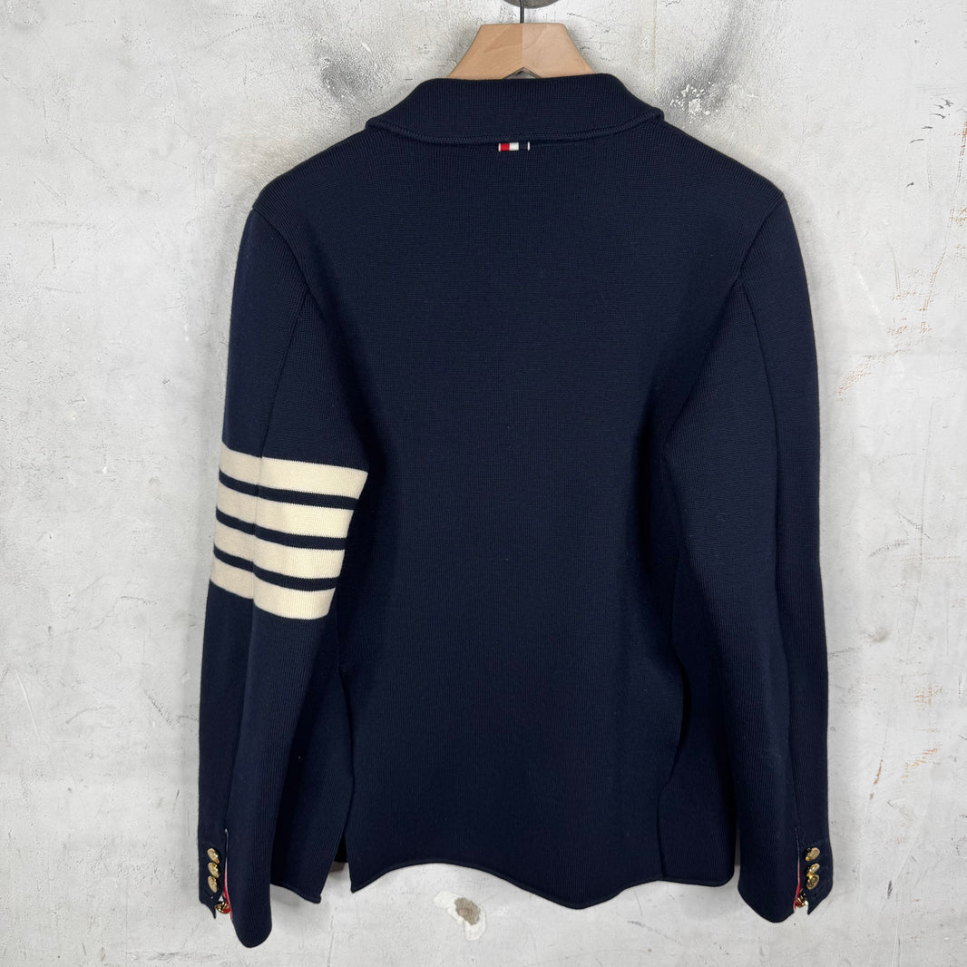 Thom Browne Navy Chore Sweater