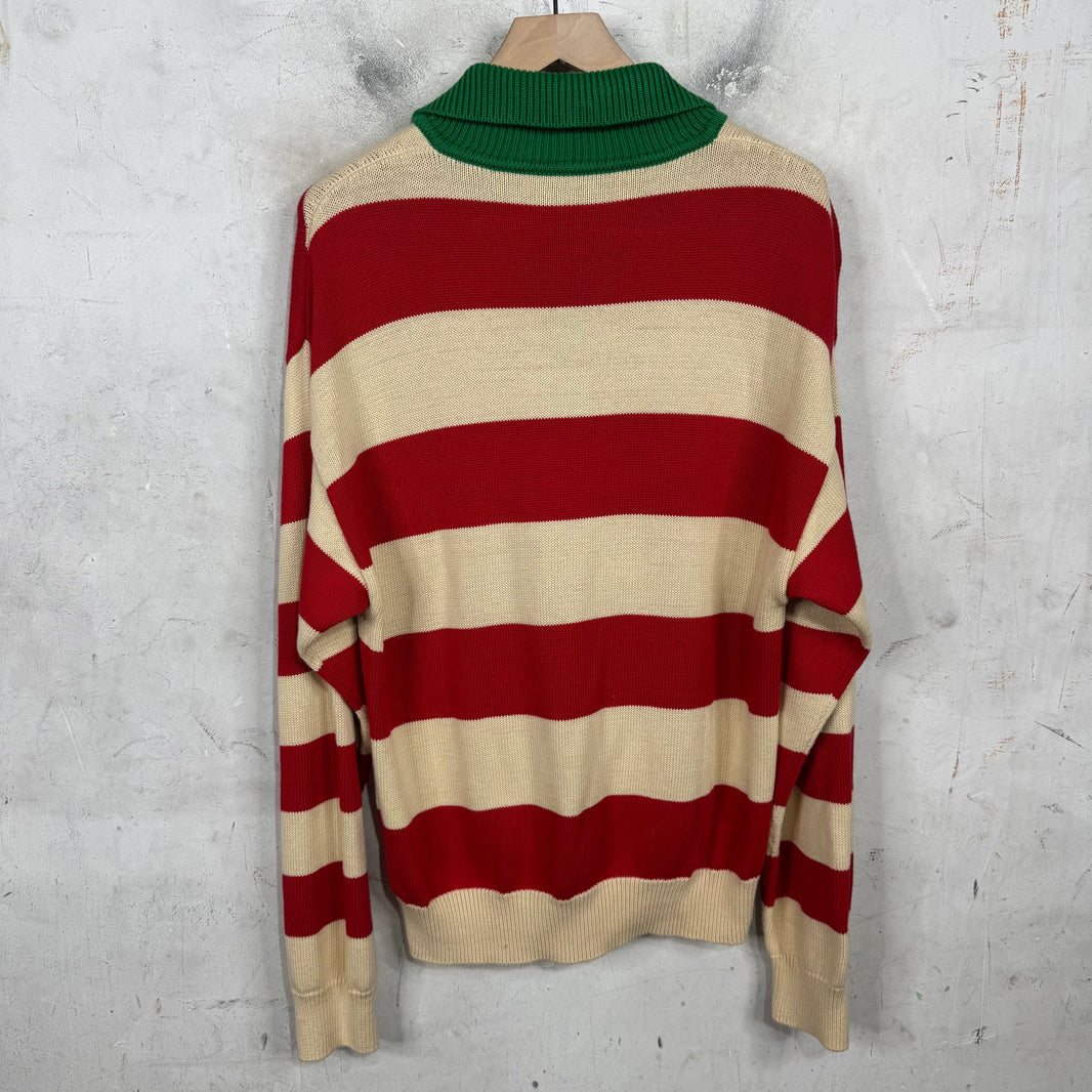 Gucci Logo Embroidered Stripe Sweater