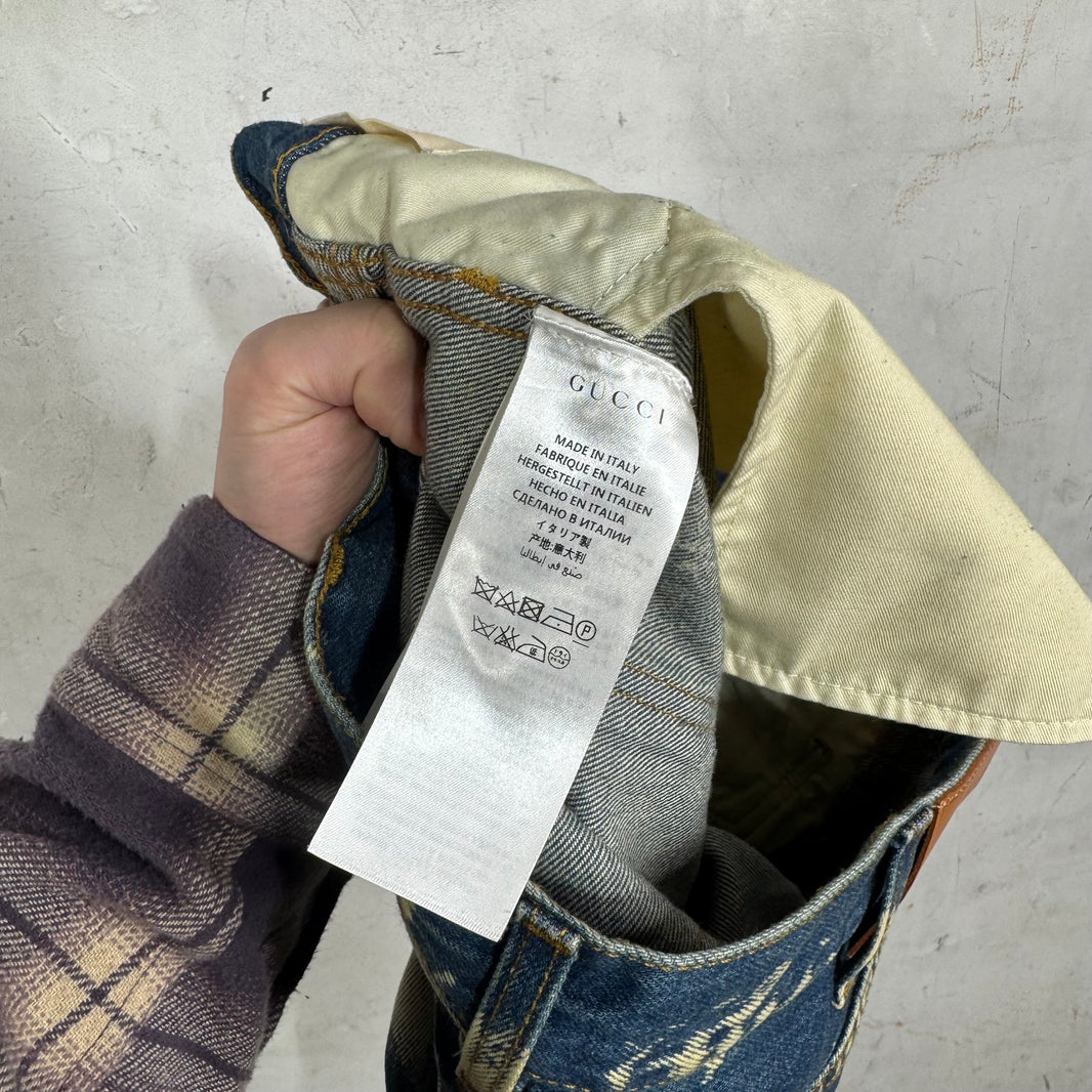 Gucci Studded Bleach Jeans