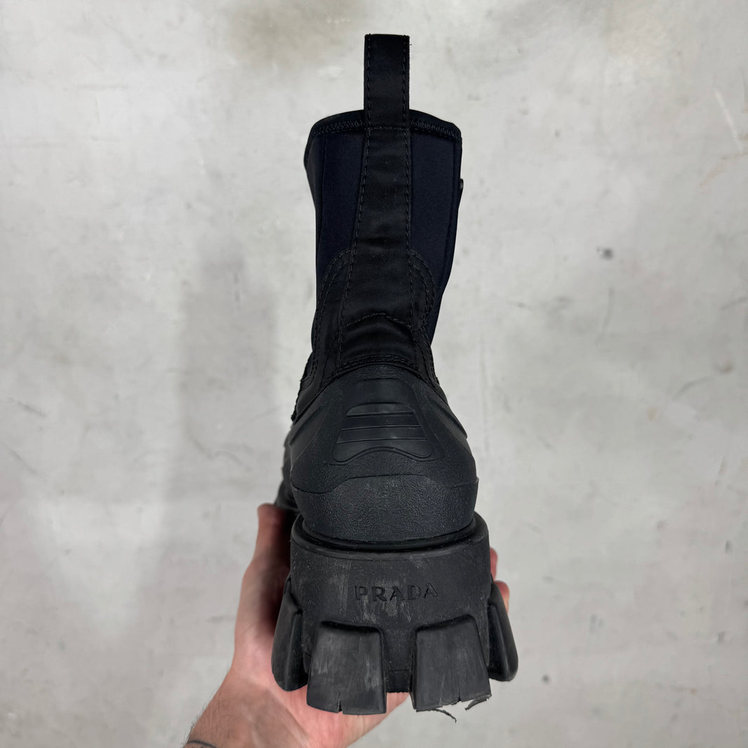 Prada Monolith Duck Boots