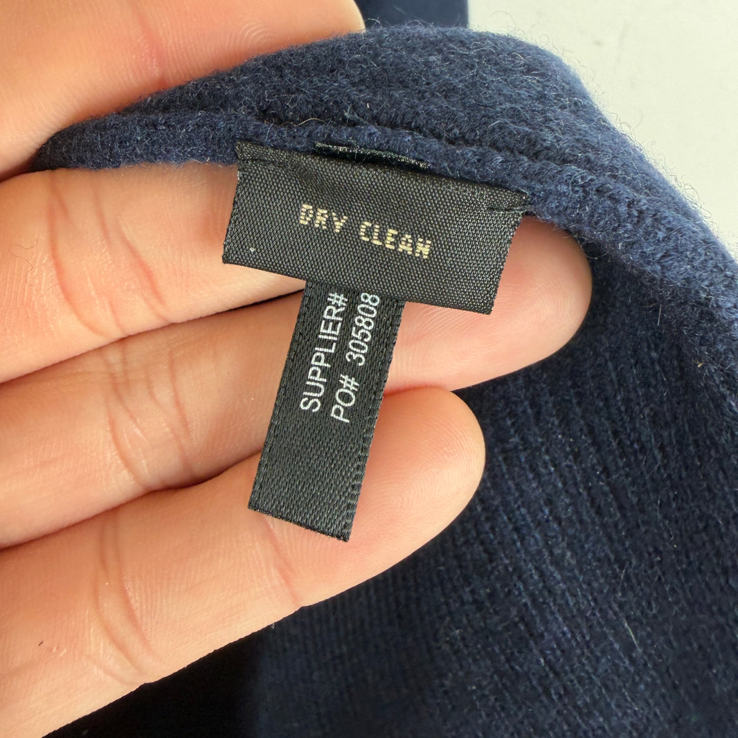 RRL Navy V-Neck Cashmere Sweater