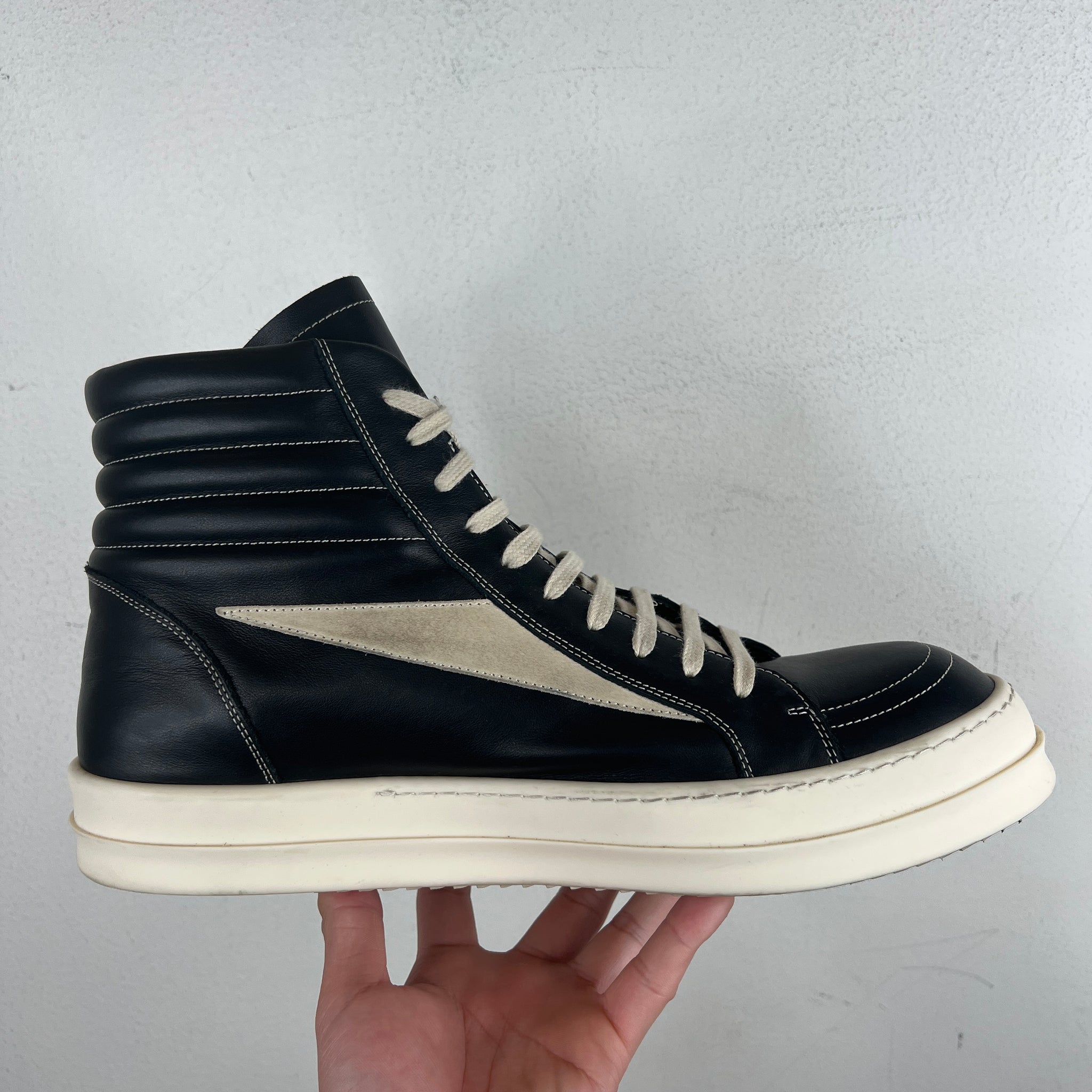 Rick Owens Leather Vans High