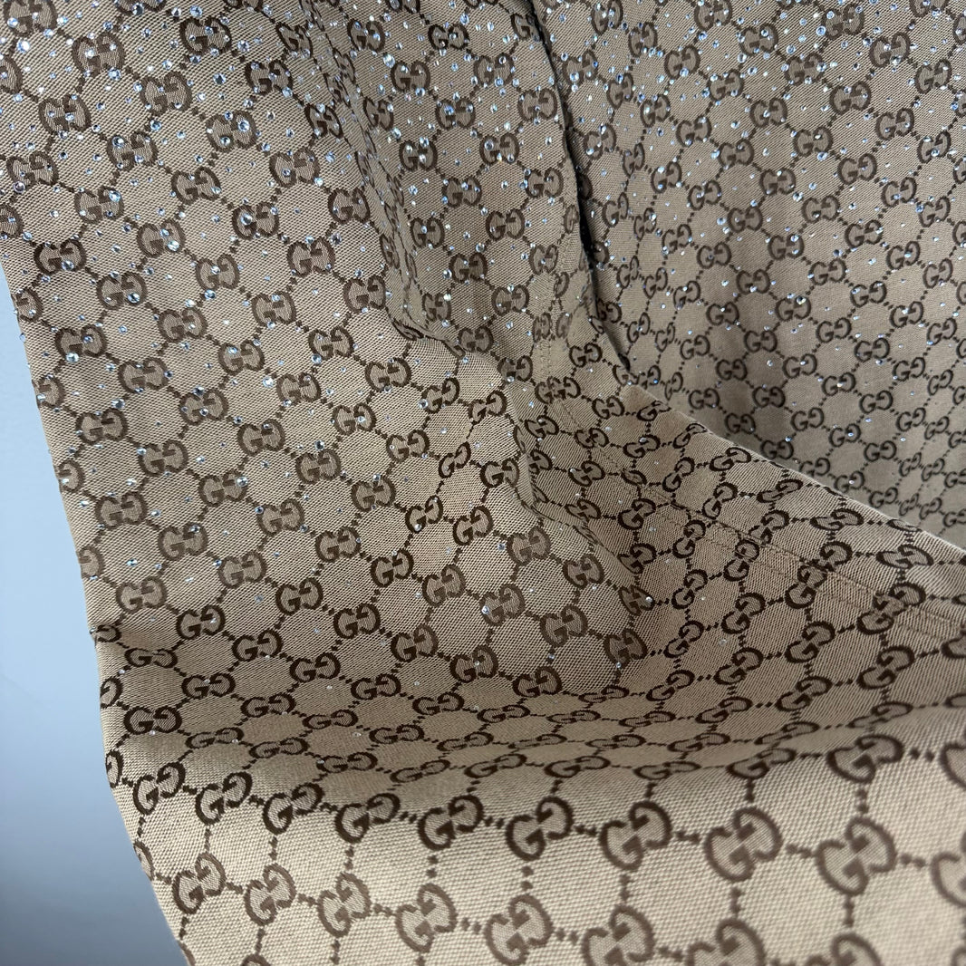 Gucci GG Monogram Crystal Embellished Carpenter Trousers