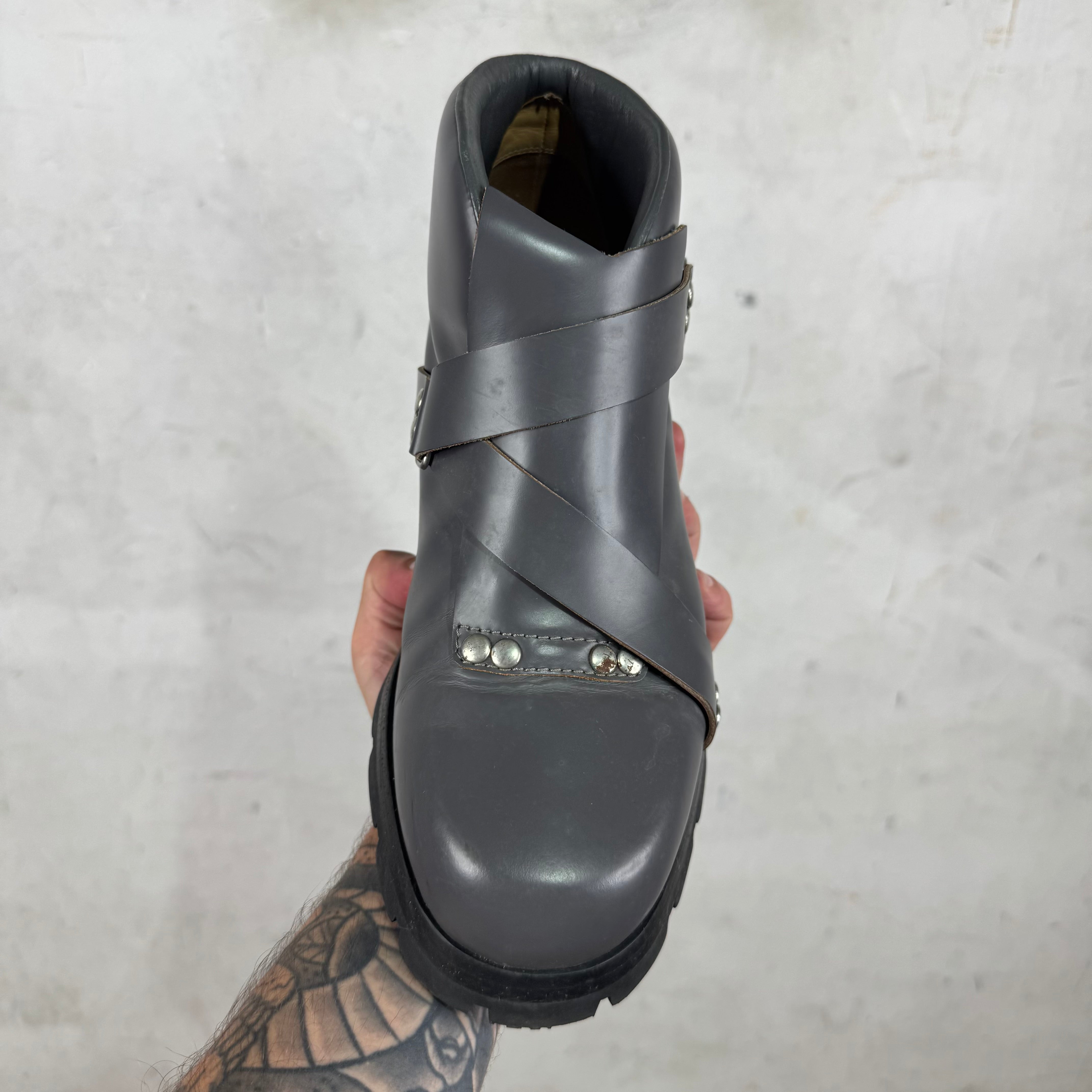 Jil Sander Grey Man Ankle Harness Boots – www.Lukes.store
