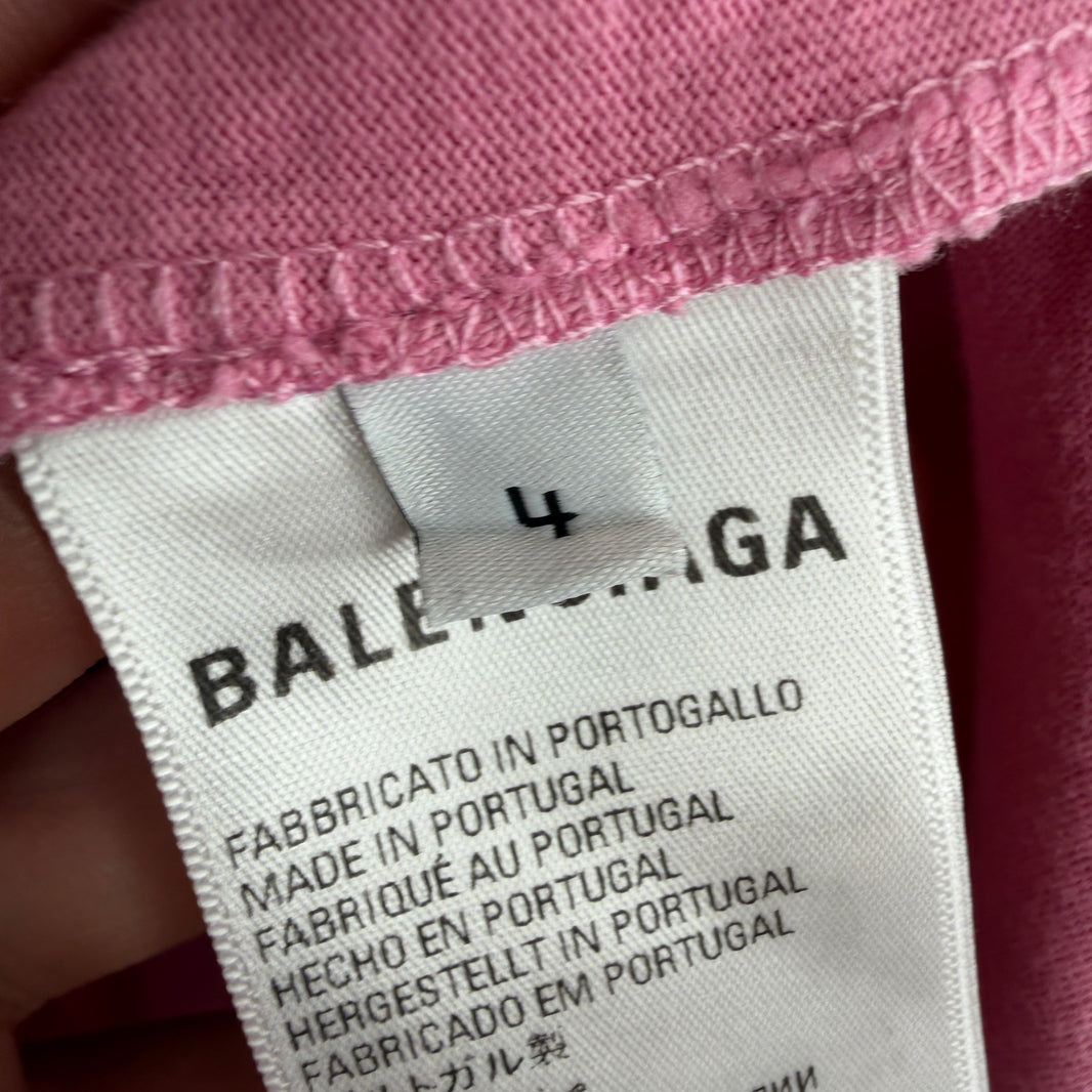 Balenciaga Pink Multi Logo T-Shirt