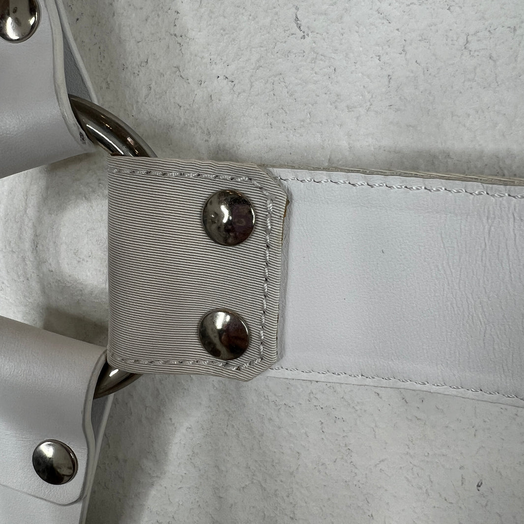 Alyx White Leather Chest Harness