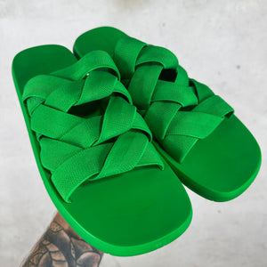 Bottega Veneta Woven Strap Slides