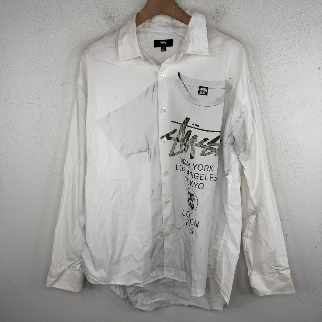 Stussy T-Shirt Print Button Up Shirt