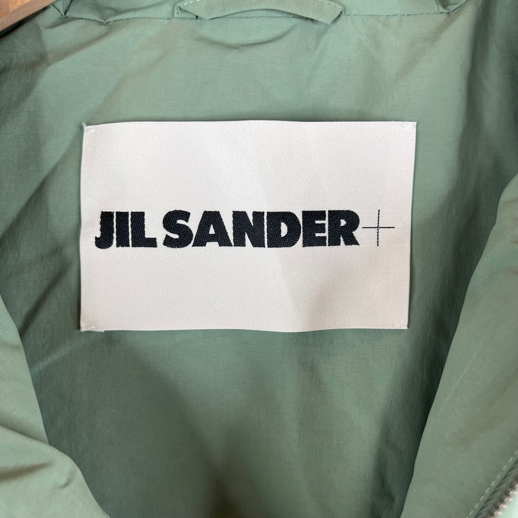 Jil Sander Green Hybrid Puffer Vest Jacket