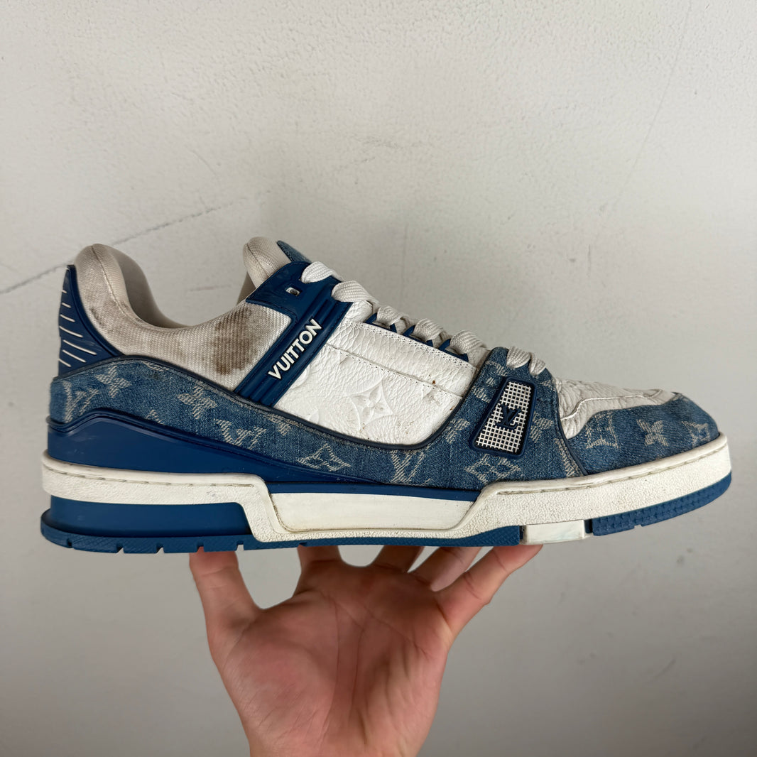 Louis Vuitton Denim/Leather Low Trainer Sneakers