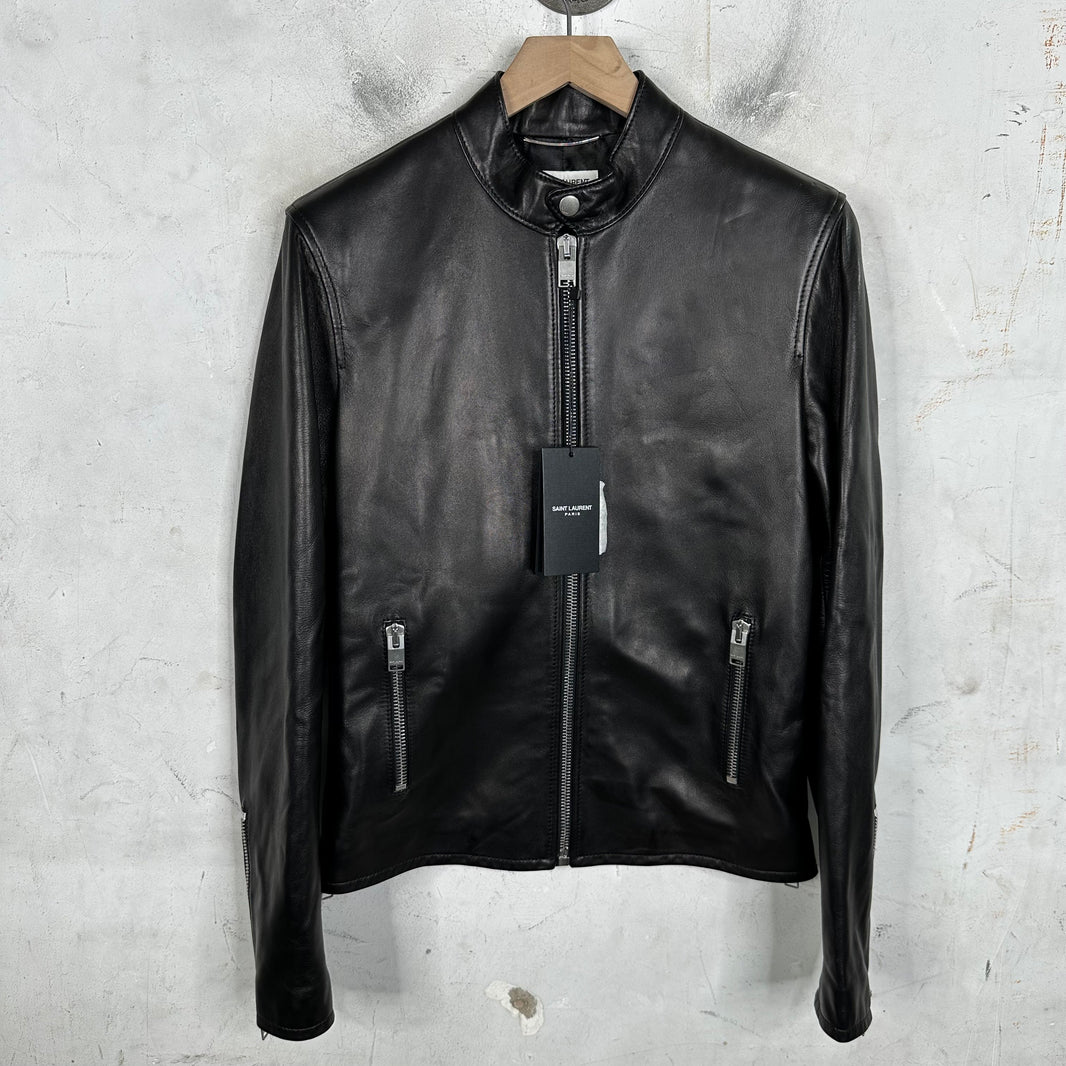 Saint Laurent Leather Cafe Racer Jacket