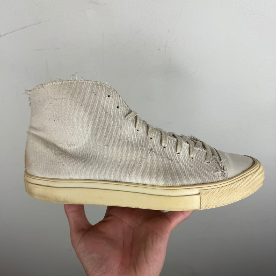 Margiela Deconstructed Canvas High Top Sneakers