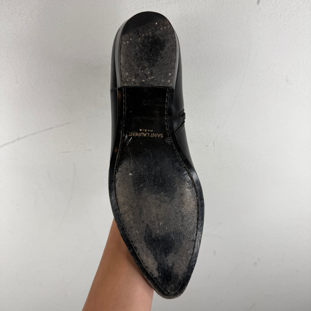 Saint Laurent Black Zipper Boots