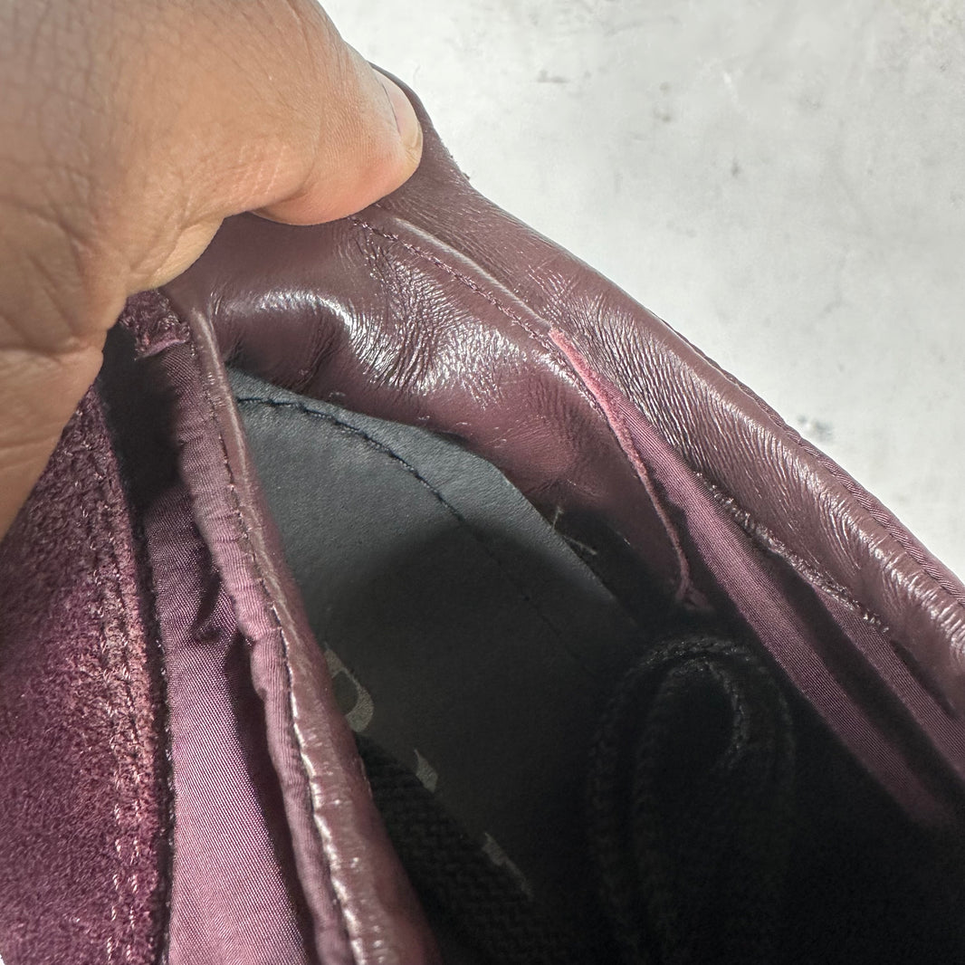 Prada Red Wine Re-Nylon Scrunch Sneakers