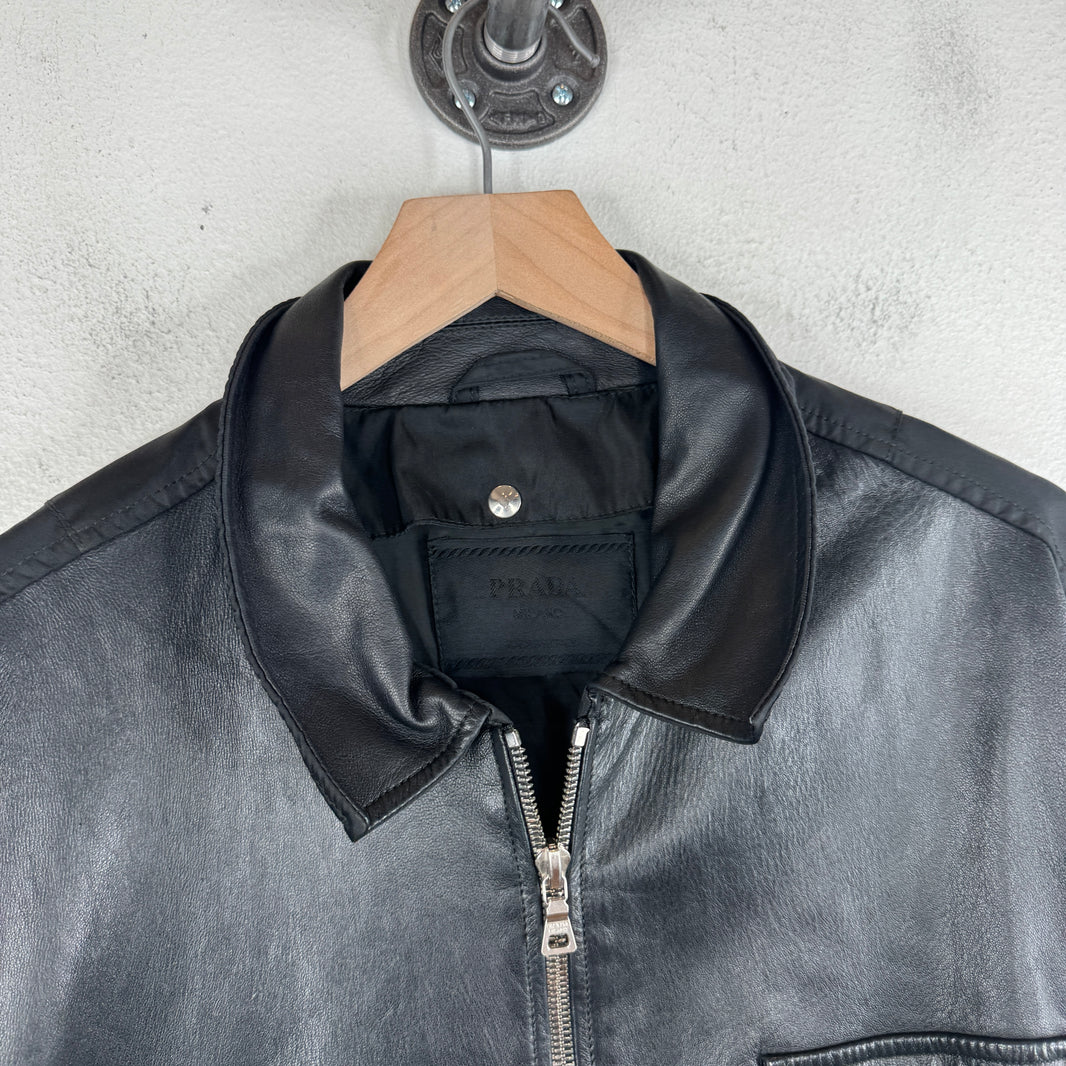 Prada Leather Hybrid Jacket