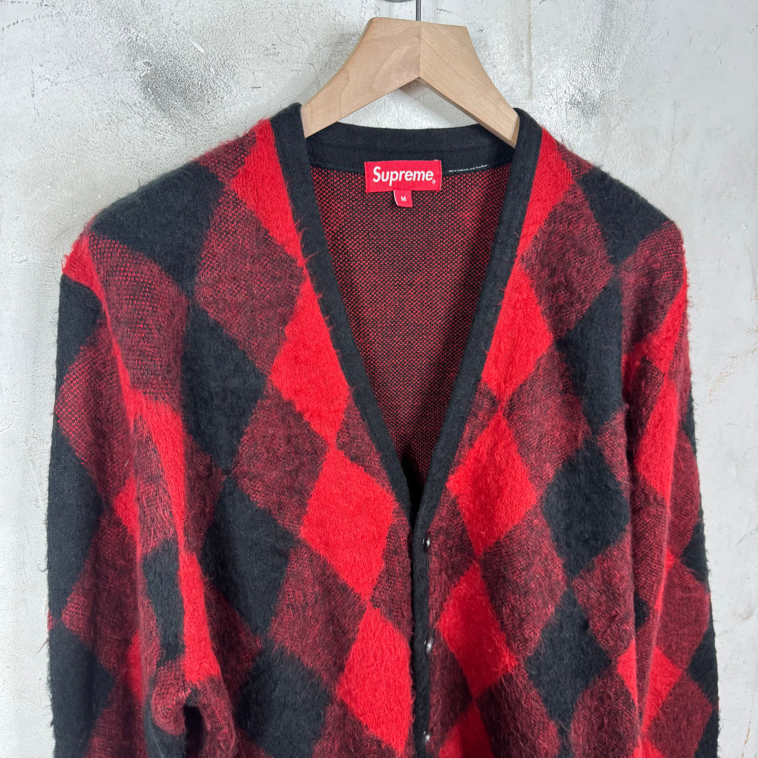 Supreme Checkered Cardigan Black/Red