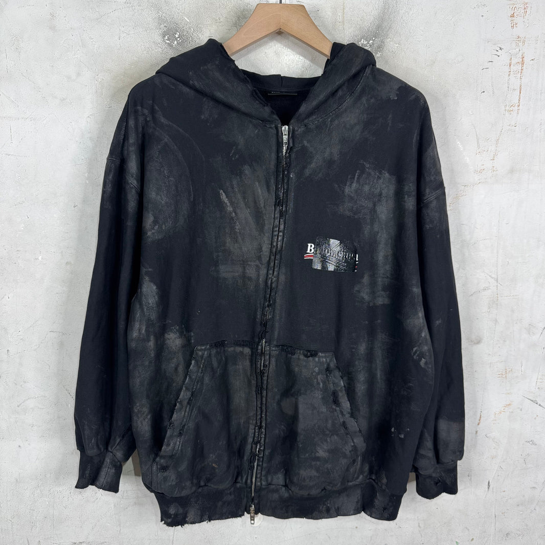 Balenciaga Campaign Mud Gaffer Zip Hoodie